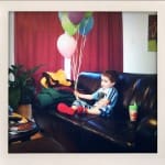 A boy and his balloons